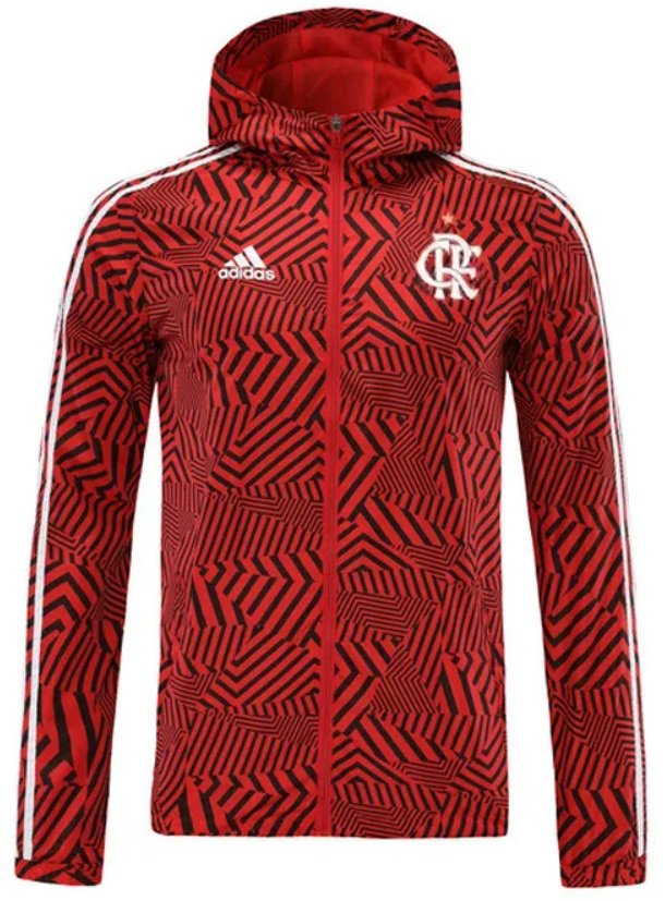 Jaqueta corta vento Flamengo 2021 2022 Adidas oficial vermelha